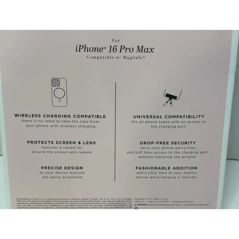 Nanette Lenore Case & Phone Wristlet Set, iPhone 16 Pro Max Compatible, MagSafe